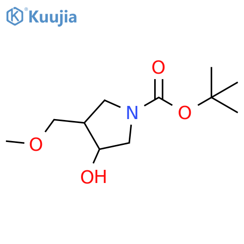 tert-butyl 3-hydroxy-4-(methoxymethyl)pyrrolidine-1-carboxylate structure