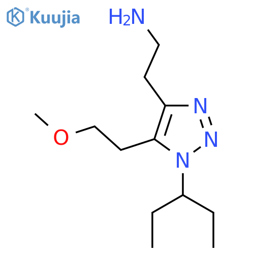 2-5-(2-methoxyethyl)-1-(pentan-3-yl)-1H-1,2,3-triazol-4-ylethan-1-amine structure