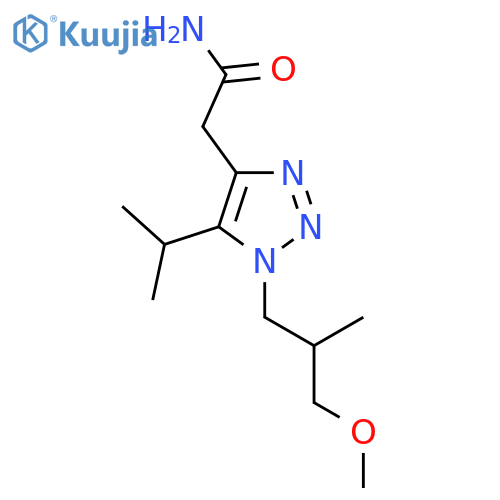 2-1-(3-methoxy-2-methylpropyl)-5-(propan-2-yl)-1H-1,2,3-triazol-4-ylacetamide structure