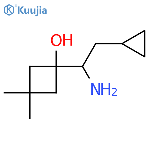 1-(1-Amino-2-cyclopropylethyl)-3,3-dimethylcyclobutan-1-ol structure