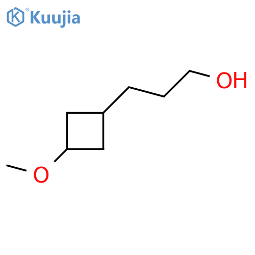 3-(3-methoxycyclobutyl)propan-1-ol structure