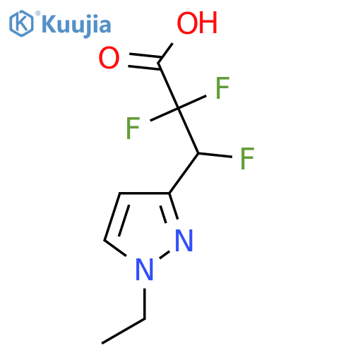 3-(1-ethyl-1H-pyrazol-3-yl)-2,2,3-trifluoropropanoic acid structure