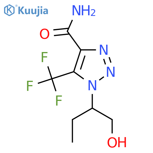 1-(1-hydroxybutan-2-yl)-5-(trifluoromethyl)-1H-1,2,3-triazole-4-carboxamide structure