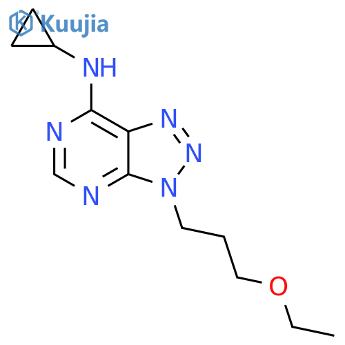N-cyclopropyl-3-(3-ethoxypropyl)-3H-1,2,3triazolo4,5-dpyrimidin-7-amine structure