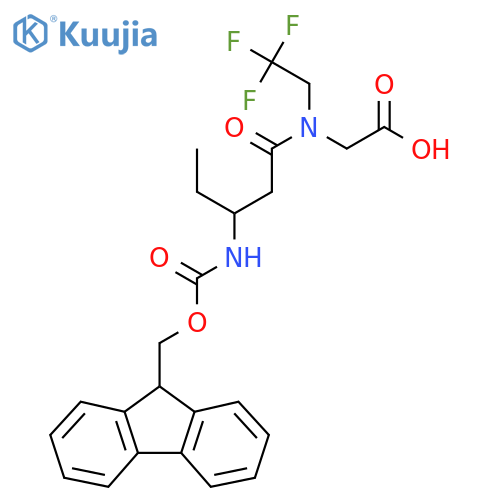 2-3-({(9H-fluoren-9-yl)methoxycarbonyl}amino)-N-(2,2,2-trifluoroethyl)pentanamidoacetic acid structure