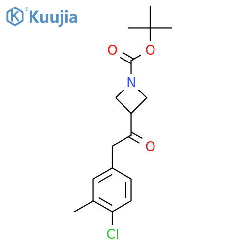 tert-butyl 3-2-(4-chloro-3-methylphenyl)acetylazetidine-1-carboxylate structure