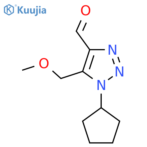 1-cyclopentyl-5-(methoxymethyl)-1H-1,2,3-triazole-4-carbaldehyde structure