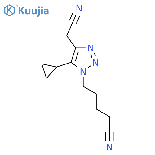 5-4-(cyanomethyl)-5-cyclopropyl-1H-1,2,3-triazol-1-ylpentanenitrile structure