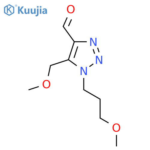5-(methoxymethyl)-1-(3-methoxypropyl)-1H-1,2,3-triazole-4-carbaldehyde structure