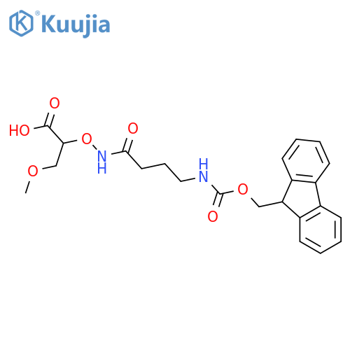2-{4-({(9H-fluoren-9-yl)methoxycarbonyl}amino)butanamidooxy}-3-methoxypropanoic acid structure