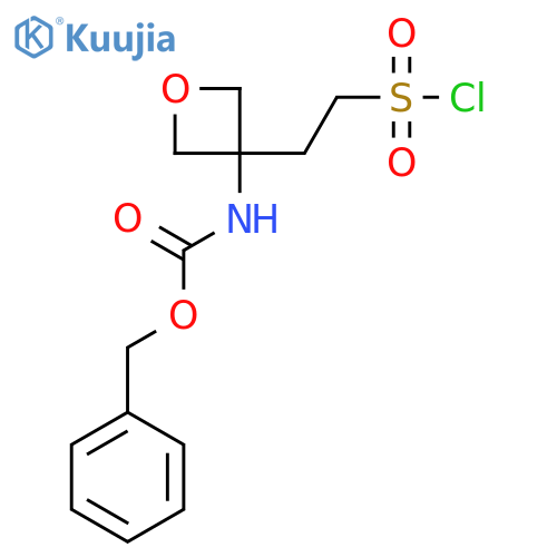 benzyl N-{3-2-(chlorosulfonyl)ethyloxetan-3-yl}carbamate structure