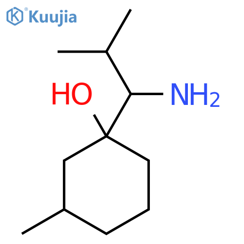 1-(1-amino-2-methylpropyl)-3-methylcyclohexan-1-ol structure