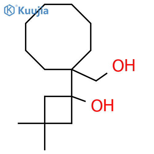 1-1-(hydroxymethyl)cyclooctyl-3,3-dimethylcyclobutan-1-ol structure