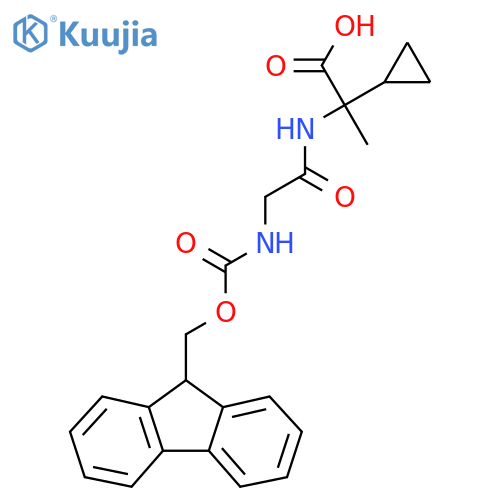 2-cyclopropyl-2-2-({(9H-fluoren-9-yl)methoxycarbonyl}amino)acetamidopropanoic acid structure