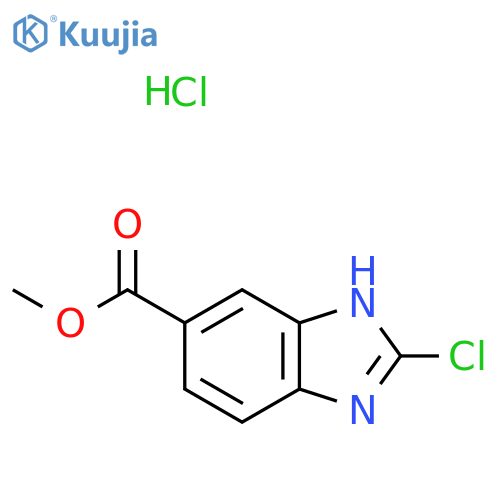 Methyl 2-chloro-1h-1,3-benzodiazole-6-carboxylate hydrochloride structure