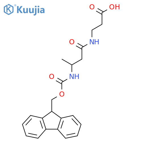 3-3-({(9H-fluoren-9-yl)methoxycarbonyl}amino)butanamidopropanoic acid structure