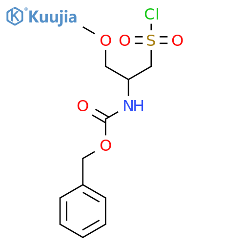 benzyl N-1-(chlorosulfonyl)-3-methoxypropan-2-ylcarbamate structure