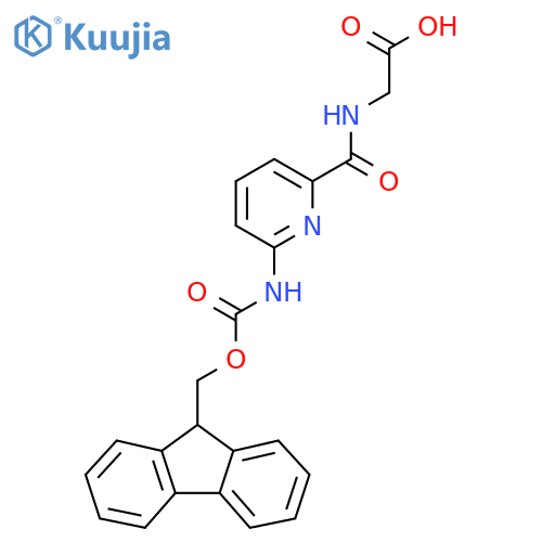 2-{6-({(9H-fluoren-9-yl)methoxycarbonyl}amino)pyridin-2-ylformamido}acetic acid structure