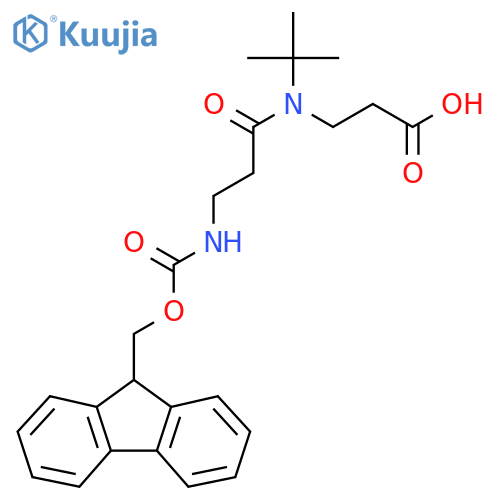 3-N-tert-butyl-3-({(9H-fluoren-9-yl)methoxycarbonyl}amino)propanamidopropanoic acid structure
