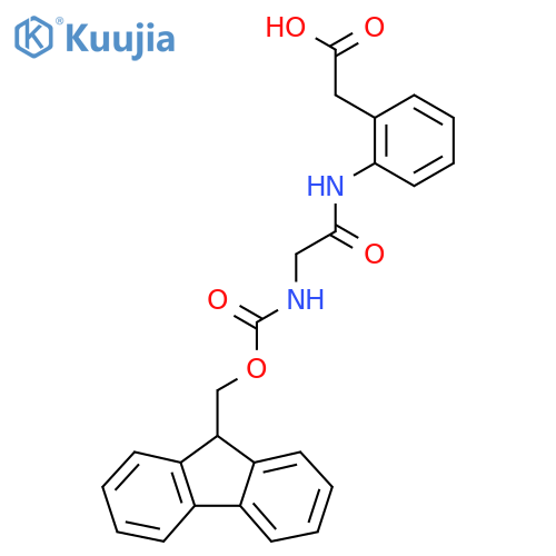 2-{2-2-({(9H-fluoren-9-yl)methoxycarbonyl}amino)acetamidophenyl}acetic acid structure