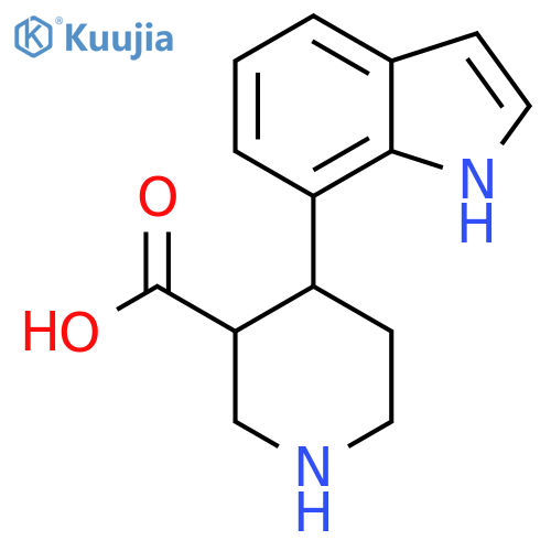 4-(1H-indol-7-yl)piperidine-3-carboxylic acid structure