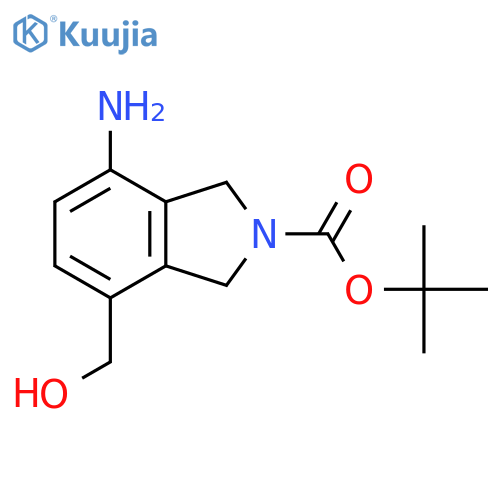 tert-butyl 4-amino-7-(hydroxymethyl)-2,3-dihydro-1H-isoindole-2-carboxylate structure