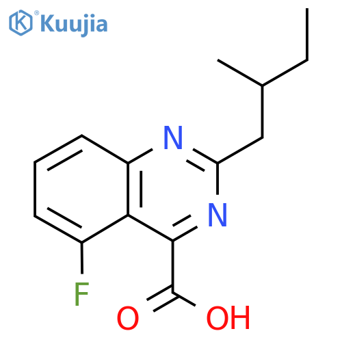 5-fluoro-2-(2-methylbutyl)quinazoline-4-carboxylic acid structure