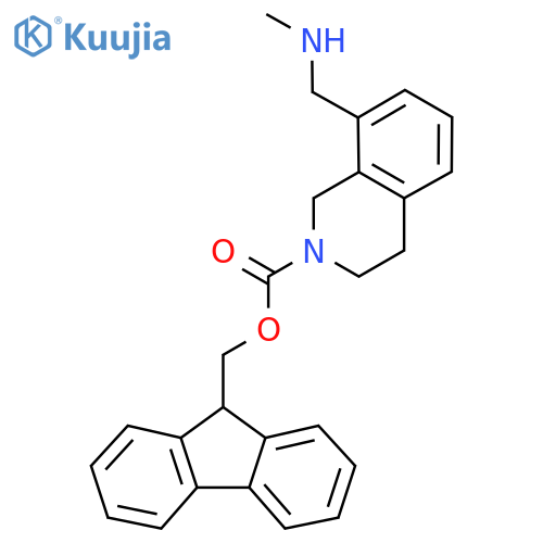 (9H-fluoren-9-yl)methyl 8-(methylamino)methyl-1,2,3,4-tetrahydroisoquinoline-2-carboxylate structure