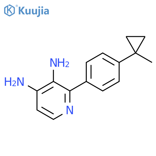 2-4-(1-methylcyclopropyl)phenylpyridine-3,4-diamine structure