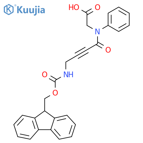 2-4-({(9H-fluoren-9-yl)methoxycarbonyl}amino)-N-phenylbut-2-ynamidoacetic acid structure