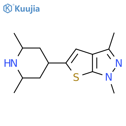 4-{1,3-dimethyl-1H-thieno2,3-cpyrazol-5-yl}-2,6-dimethylpiperidine structure