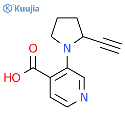 3-(2-ethynylpyrrolidin-1-yl)pyridine-4-carboxylic acid structure