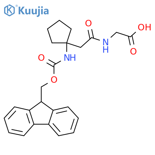 2-{2-1-({(9H-fluoren-9-yl)methoxycarbonyl}amino)cyclopentylacetamido}acetic acid structure