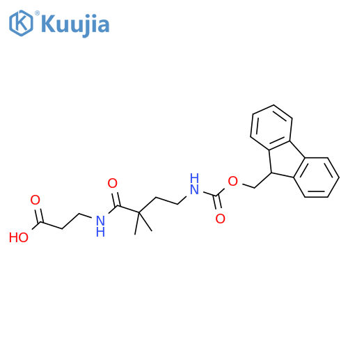 3-4-({(9H-fluoren-9-yl)methoxycarbonyl}amino)-2,2-dimethylbutanamidopropanoic acid structure
