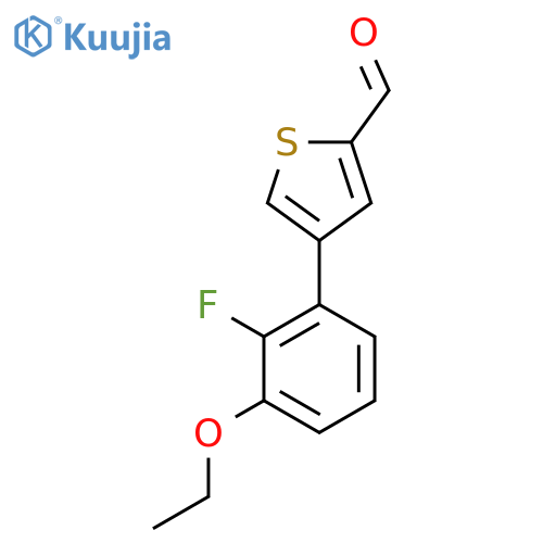 4-(3-ethoxy-2-fluorophenyl)thiophene-2-carbaldehyde structure