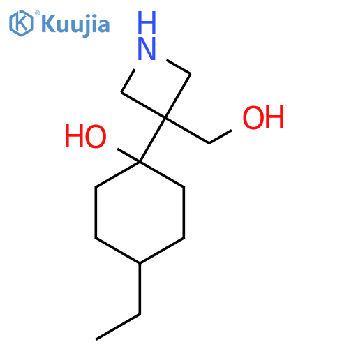 4-ethyl-1-3-(hydroxymethyl)azetidin-3-ylcyclohexan-1-ol structure