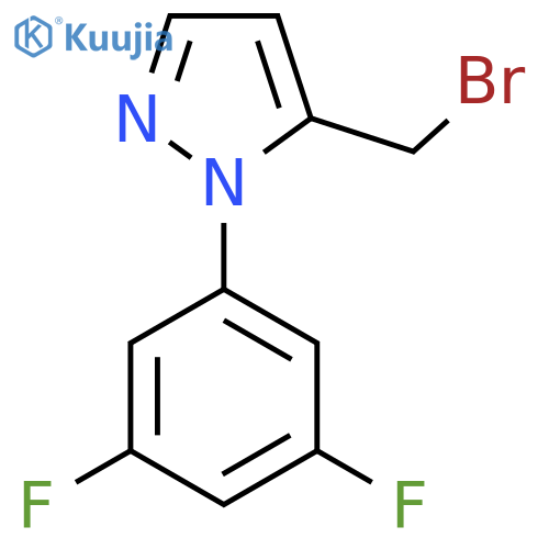 5-(bromomethyl)-1-(3,5-difluorophenyl)-1H-pyrazole structure