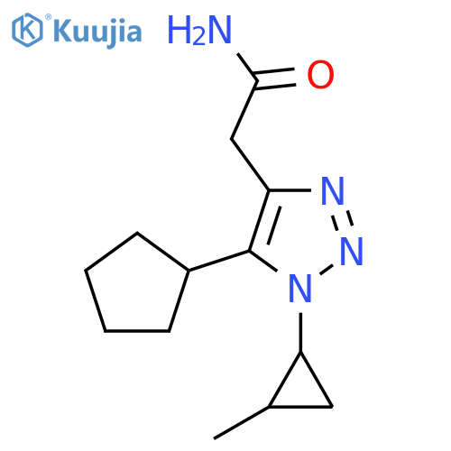2-5-cyclopentyl-1-(2-methylcyclopropyl)-1H-1,2,3-triazol-4-ylacetamide structure