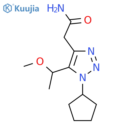 2-1-cyclopentyl-5-(1-methoxyethyl)-1H-1,2,3-triazol-4-ylacetamide structure