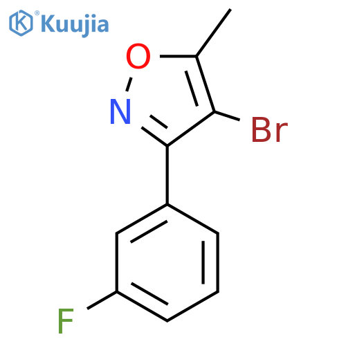 4-bromo-3-(3-fluorophenyl)-5-methyl-1,2-oxazole structure