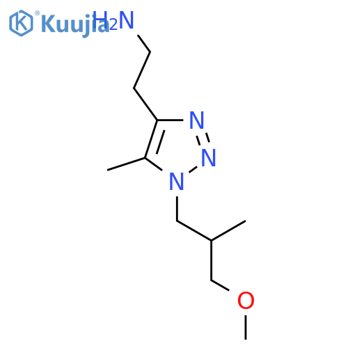 2-1-(3-methoxy-2-methylpropyl)-5-methyl-1H-1,2,3-triazol-4-ylethan-1-amine structure