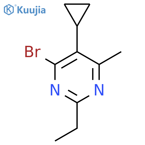 4-bromo-5-cyclopropyl-2-ethyl-6-methylpyrimidine structure
