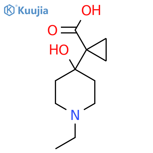 1-(1-ethyl-4-hydroxypiperidin-4-yl)cyclopropane-1-carboxylic acid structure
