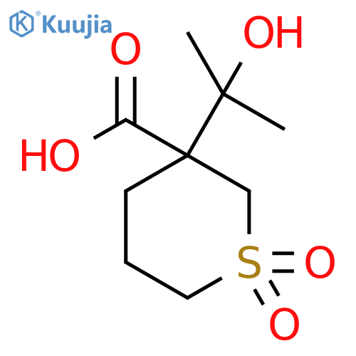 3-(2-hydroxypropan-2-yl)-1,1-dioxo-1lambda6-thiane-3-carboxylic acid structure