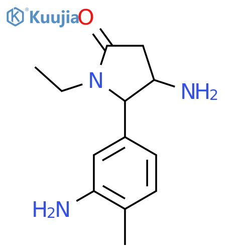 4-amino-5-(3-amino-4-methylphenyl)-1-ethylpyrrolidin-2-one structure