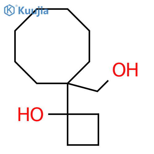 1-1-(hydroxymethyl)cyclooctylcyclobutan-1-ol structure