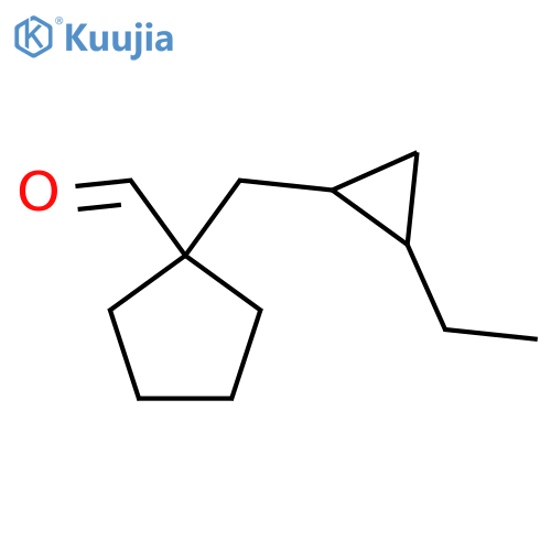 1-(2-ethylcyclopropyl)methylcyclopentane-1-carbaldehyde structure