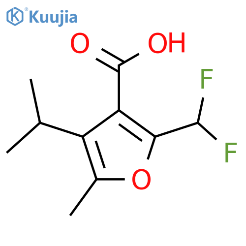 2-(difluoromethyl)-5-methyl-4-(propan-2-yl)furan-3-carboxylic acid structure