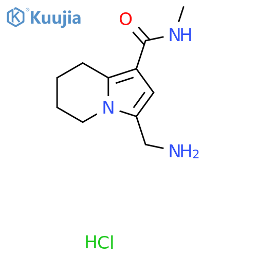 3-(aminomethyl)-N-methyl-5,6,7,8-tetrahydroindolizine-1-carboxamide hydrochloride structure