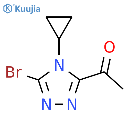 1-(5-bromo-4-cyclopropyl-4H-1,2,4-triazol-3-yl)ethan-1-one structure